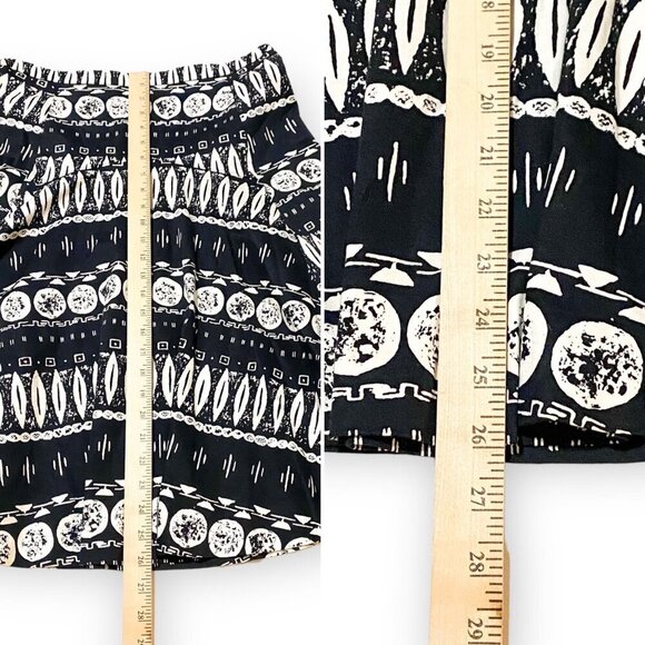 Veronica Beard Woodblock Print Midi Skirt, Black/white, Size 10 - Picture 12 of 14
